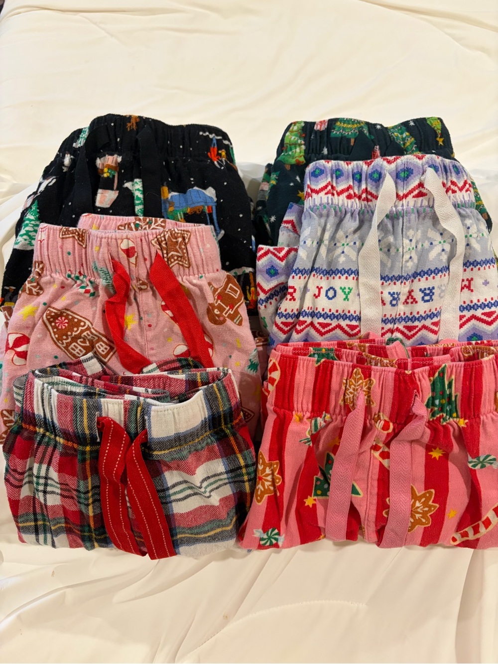 Old Navy Holiday Print Flannel Lounge Shorts Set of 6 Size Large